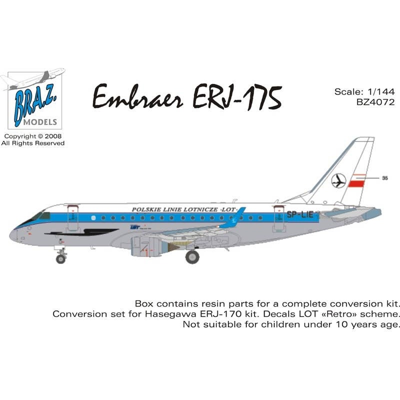 1/144 Embraer ERJ-175 Conversion Set LOT Retro Scheme (for Hasegawa)