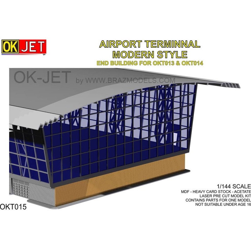 1/144 Modern Architecture Style End Building (for BRZOKT013 & BRZOKT014)