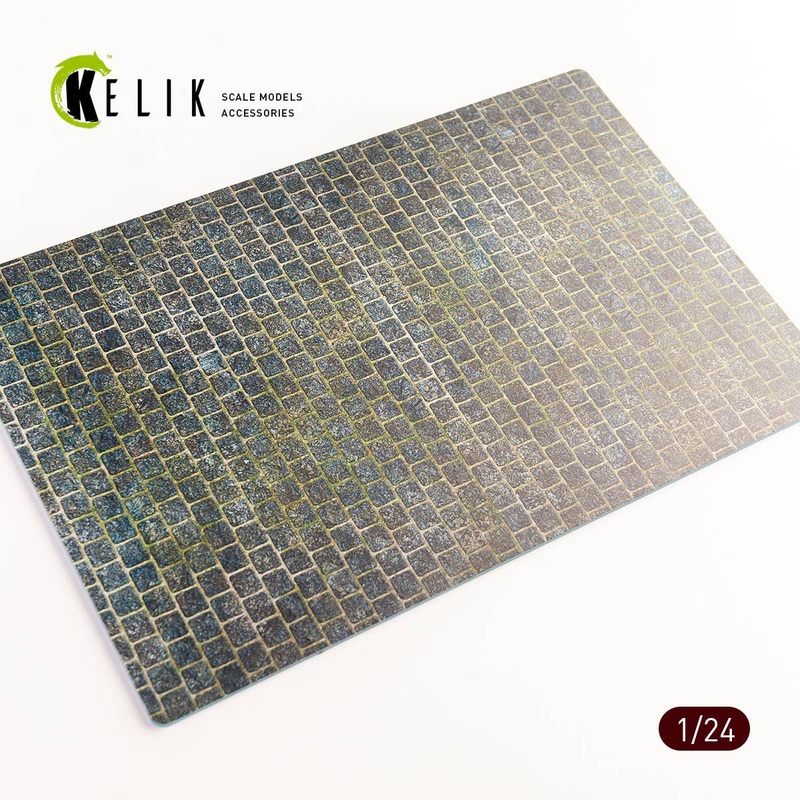 1/24 Cobblestone road 1910s-1930s Base - Acrylic 3 mm (280 x 180 mm) (170 g) (210 g)