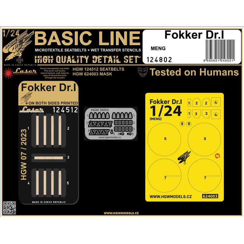 1/24 Fokker Dr.I Seatbelts