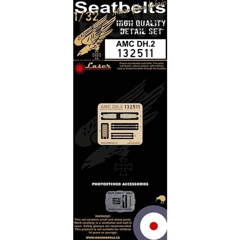 1/32 AMC DH.2 Fabric Seatbelt (for Wingnut Wings)