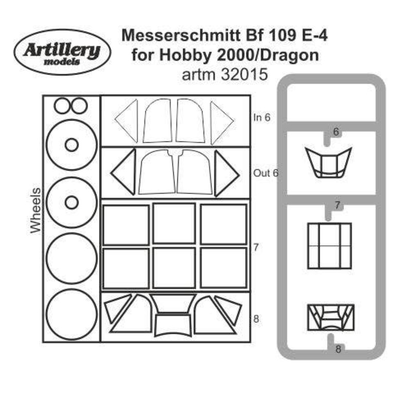 1/32 Bf 109E-4 MASK, for Dragon/Hobby2000