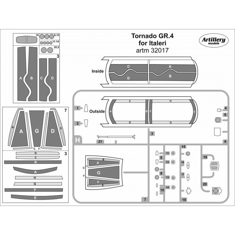 1/32 Tornado GR.4 Mask (for Italeri)