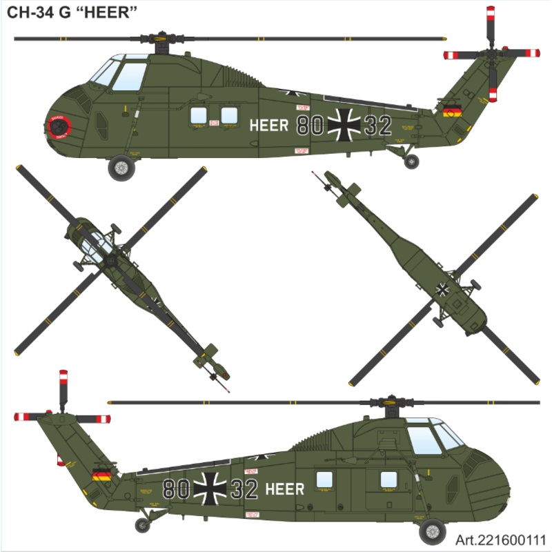 1/87 Sikorsky CH-34 Heer Bundeswehr