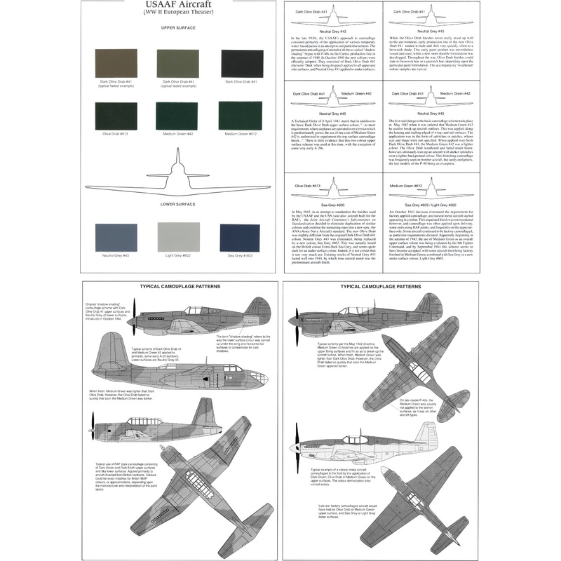 USAAF, European Theater Aircraft Color Chart