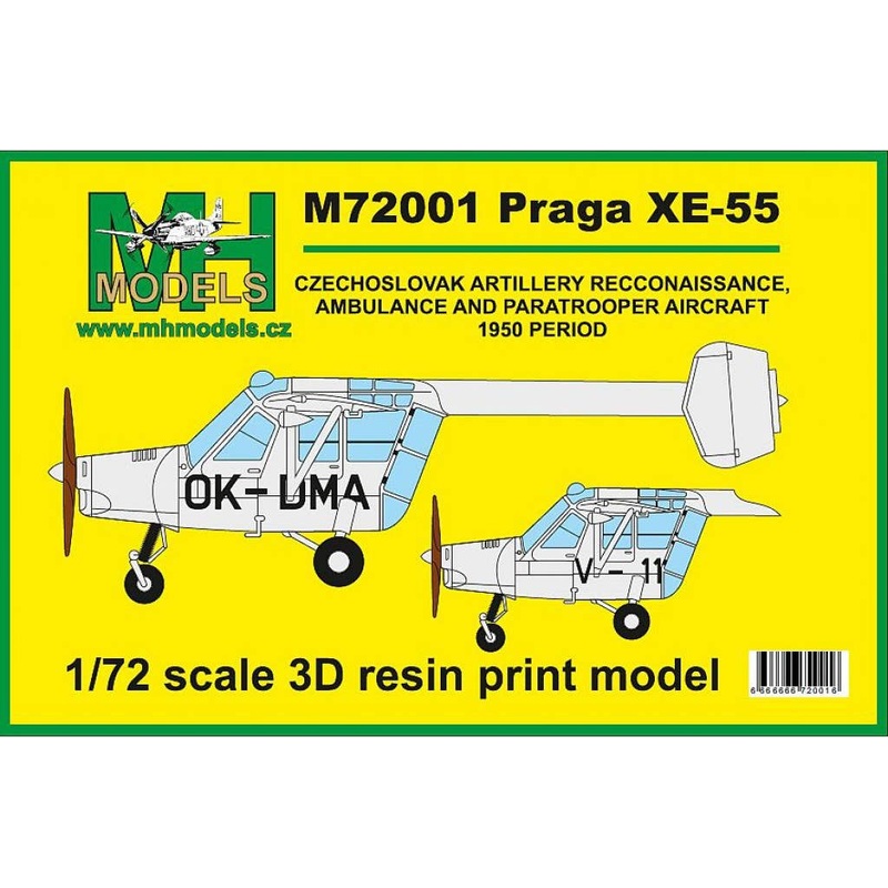 1/72 Praga XE-55 Czechoslovak artillery reconnaissance, ambulance and paratrooper aircraft