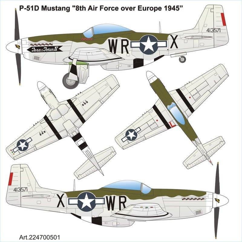 1/87 P-51D Mustang Texas-Terror IV 8th USAAF