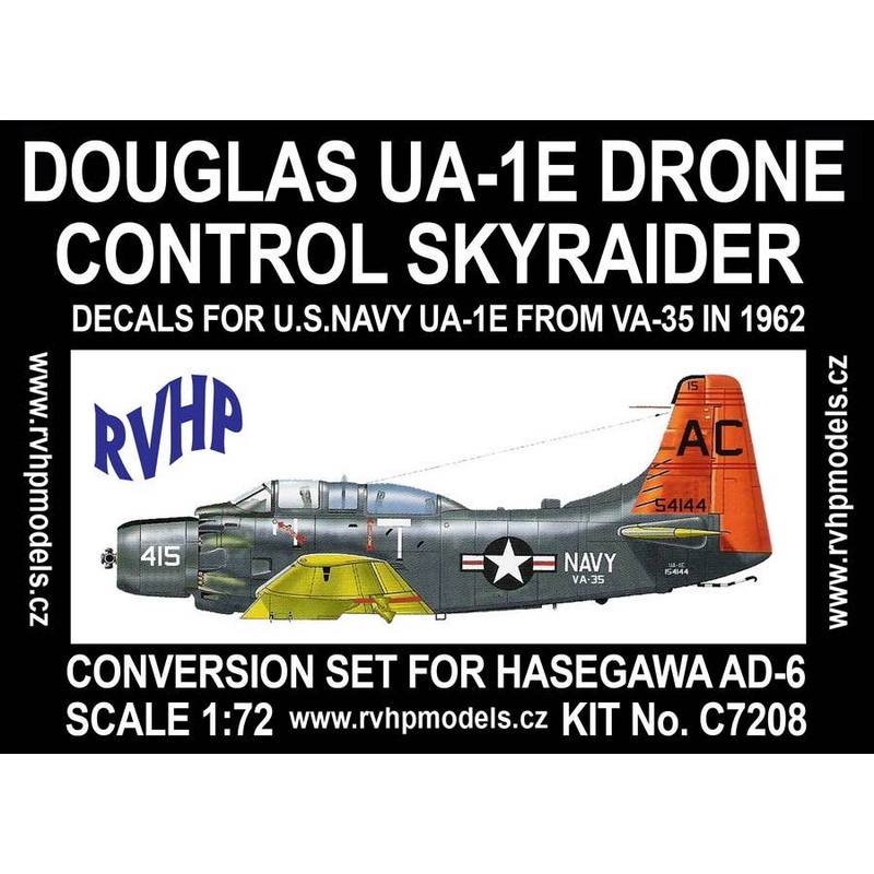 1/72 Douglas UA-1E Drone Control Skyraider Conversion Set for Hasegawa AD-6