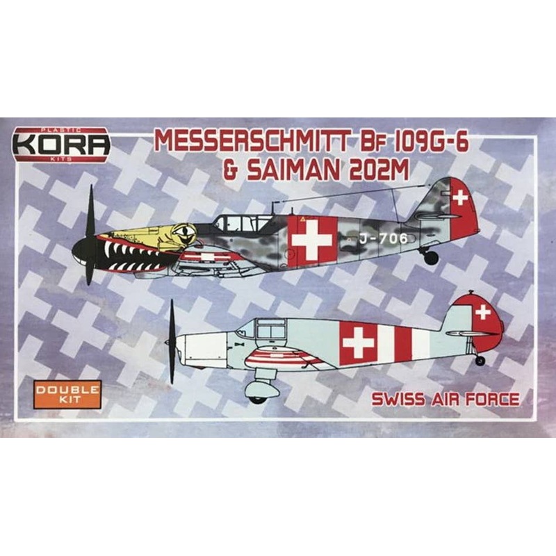 1/72 Messerschmitt Bf-109G-6 and Saiman 202M Swiss Air Force Double Kit