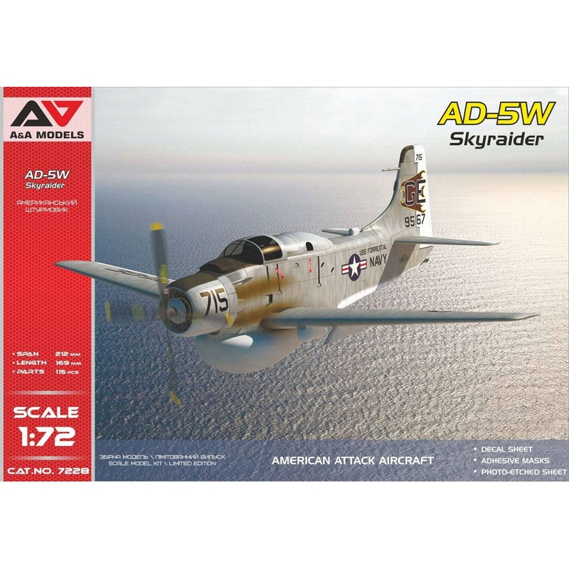 1/72 AD-5W Skyraider American attack aircraft