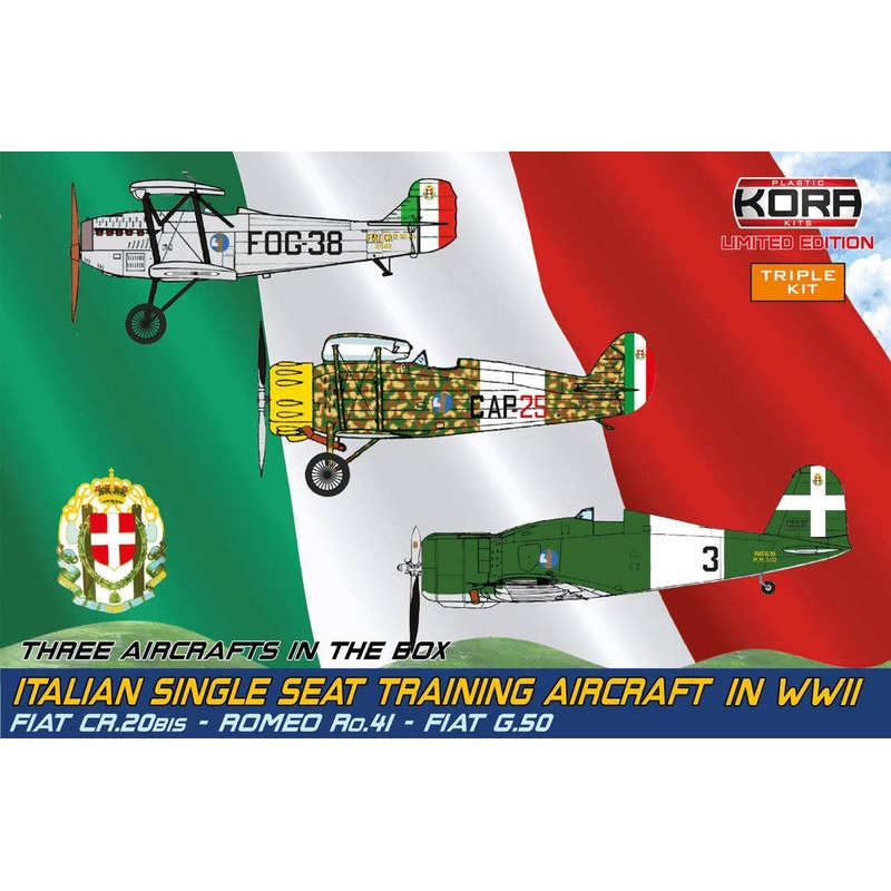 1/72 Italian Single-Seat Training A/C (CR.20bis, Ro.41, G-50), Three Kits