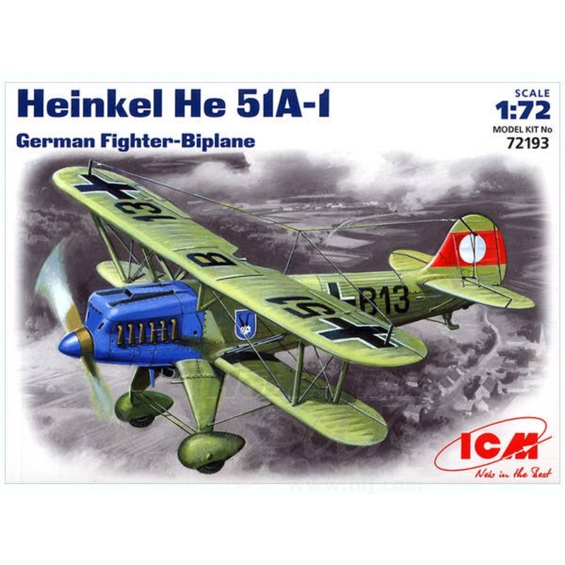1/72 Heinkel He 51A-1 German Fighter-Biplane