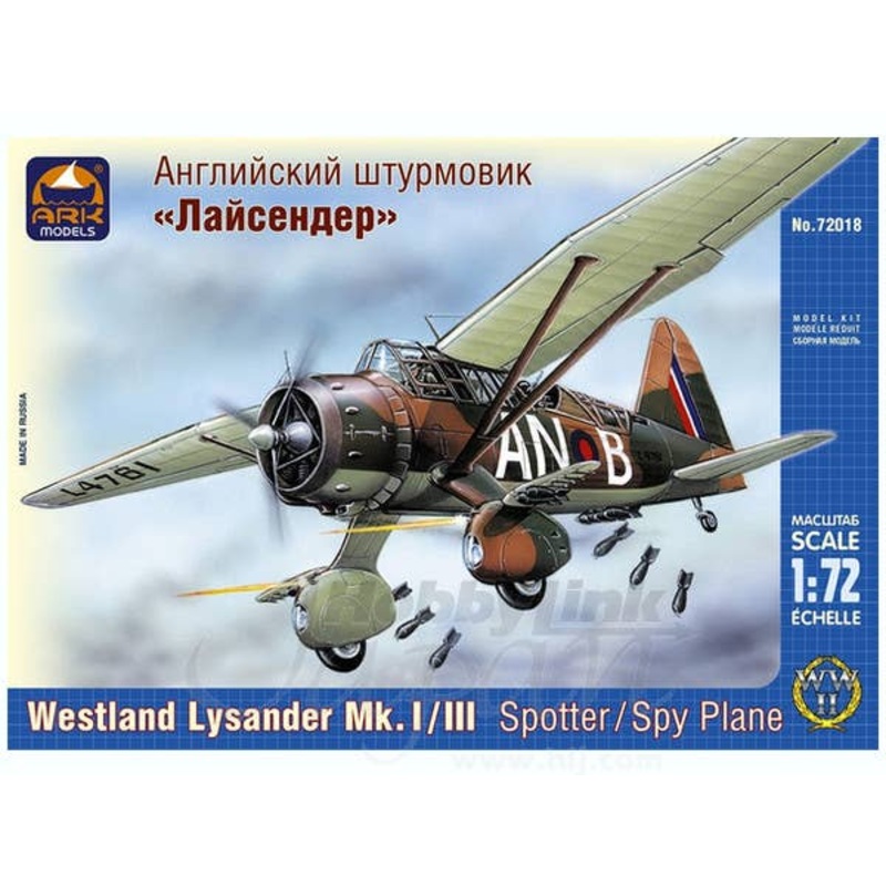 1/72 Westland Lysander Mk.I/III Spotter/Spy Plane