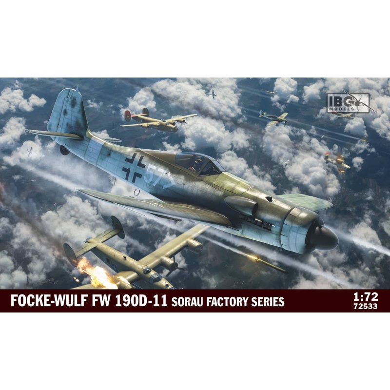 1/72 German Focke-Wulf Fw190D-11 Fighter Manufactured by Sorau Factory
