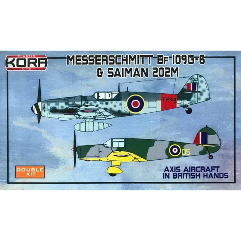 1/72 Messerschmitt BF-109G-6 and Saiman 202M in British Hands (Double Kit)