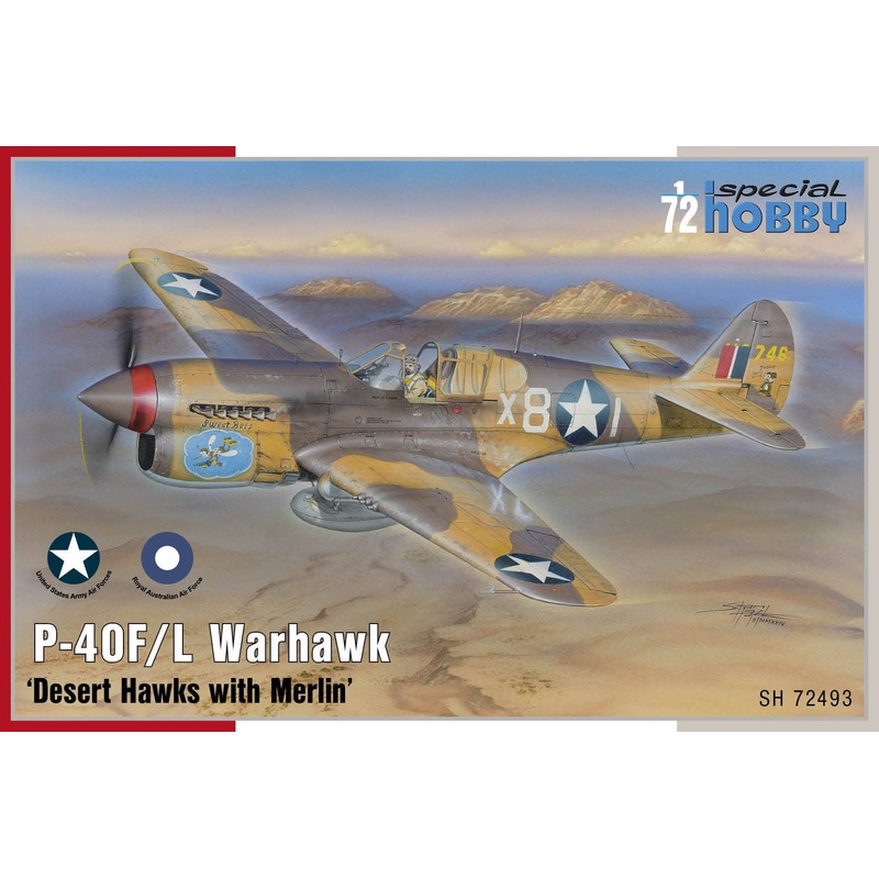 1/72 P-40F/L Warhawk Desert Hawks with Merlin