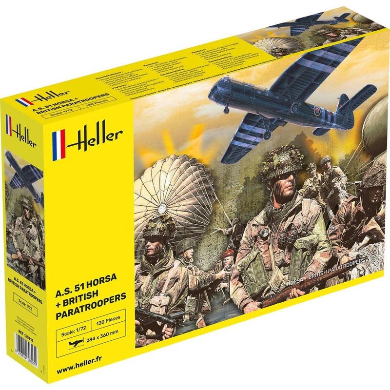 1/72 WW.II A.S.51 Horsa + British Paratroopers
