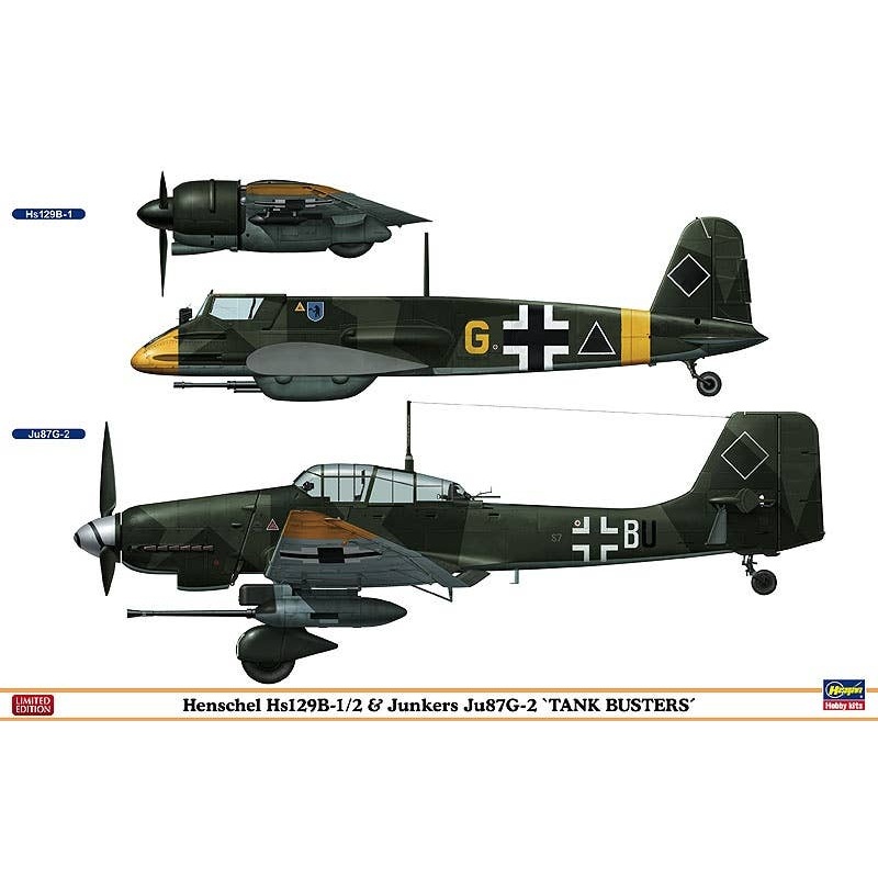 Henschel Hs129B-1/2 & Junkers Ju87G-2 "Tank Busters" Set (2 Kits)