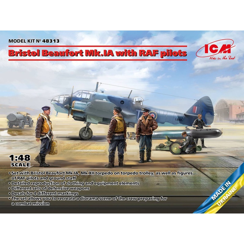 1/48 Bristol Beaufort Mk.IA with RAF pilots