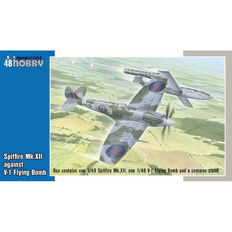 1/48 Spitfire Mk.XII Against V-1 Flying Bomb