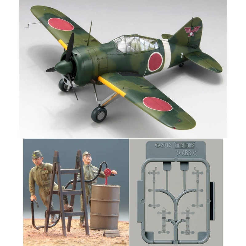 1/48 B-339 Buffalo JGSDF w/Maintenance Scene Set 1 (Mechanics Figure & Nano Aviation Seatbelts + Tamiya Aircraft)