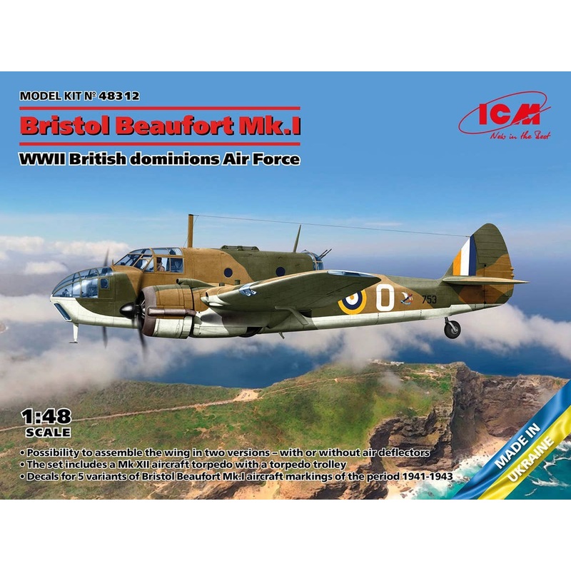 1/48 Bristol Beaufort Mk.I WWII British dominions Air Force