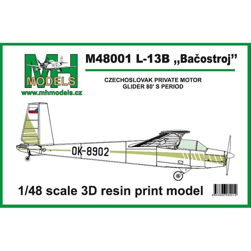 1/48 L-13B Bacostroj Czechoslovak private motor glider, the 1980s
