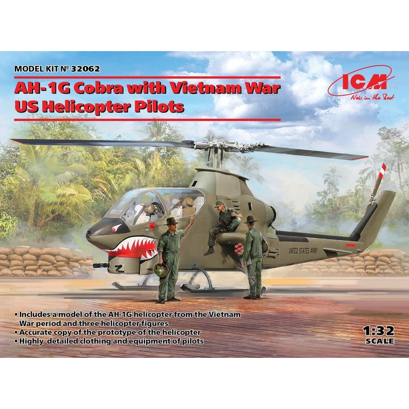 1/32 AH-1G Cobra w/Vietnam War U.S. Helicopter Pilots