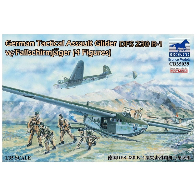 1/35 German Tactical Assault Glider DFS 230 B-1 w/Fallschirmjager (4 Figures)
