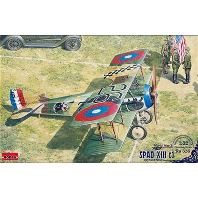 1/32 French Spad XIIIc.1 Late Model US Ace Biplane Fighter WWI