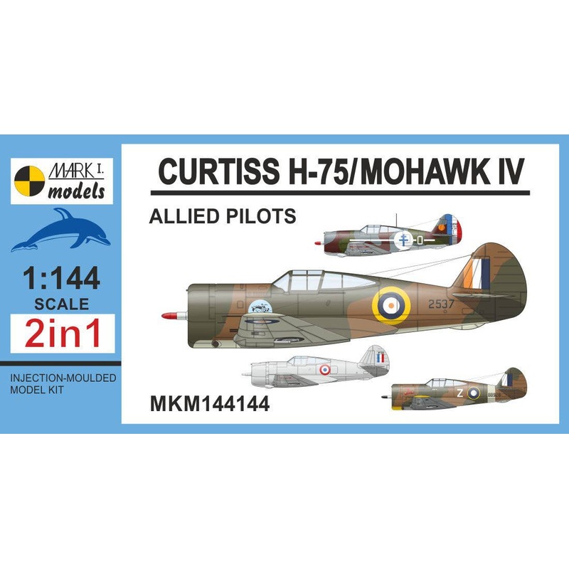 1/144 Curtiss H-75/Mohawk IV Allied Pilots