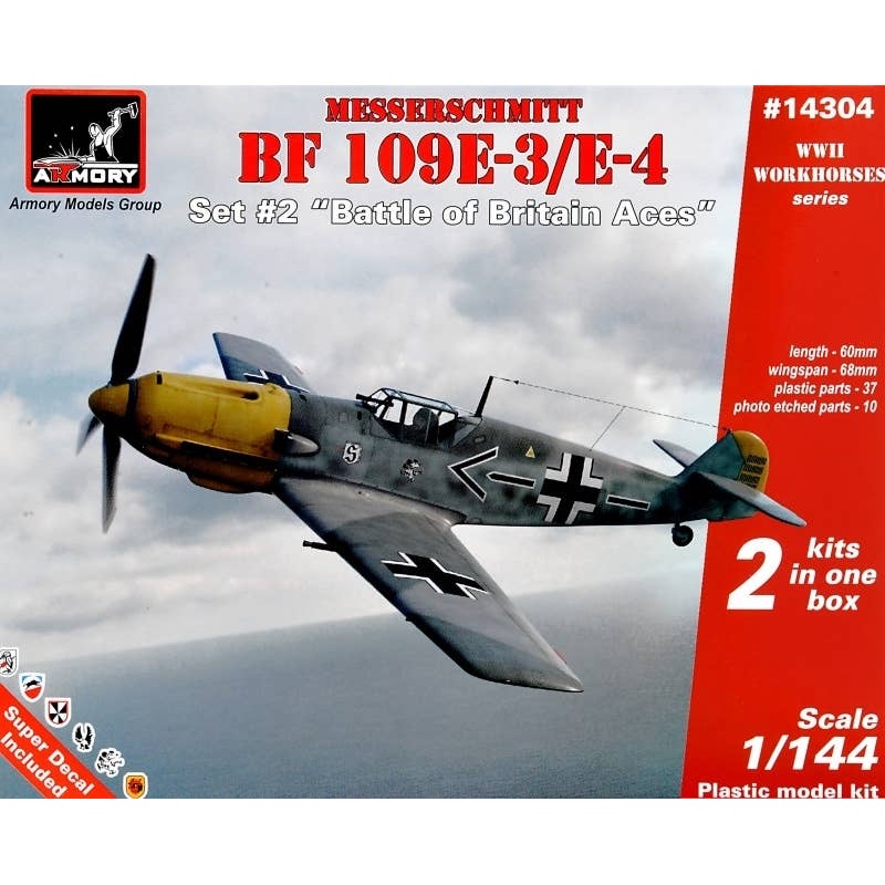 1/144 Messerschmitt Bf109E-3/4 Set #2 "Battle of Britain Aces"
