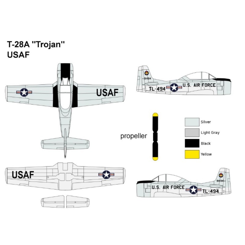 1/144 N.A. T-28A Trojan USAF