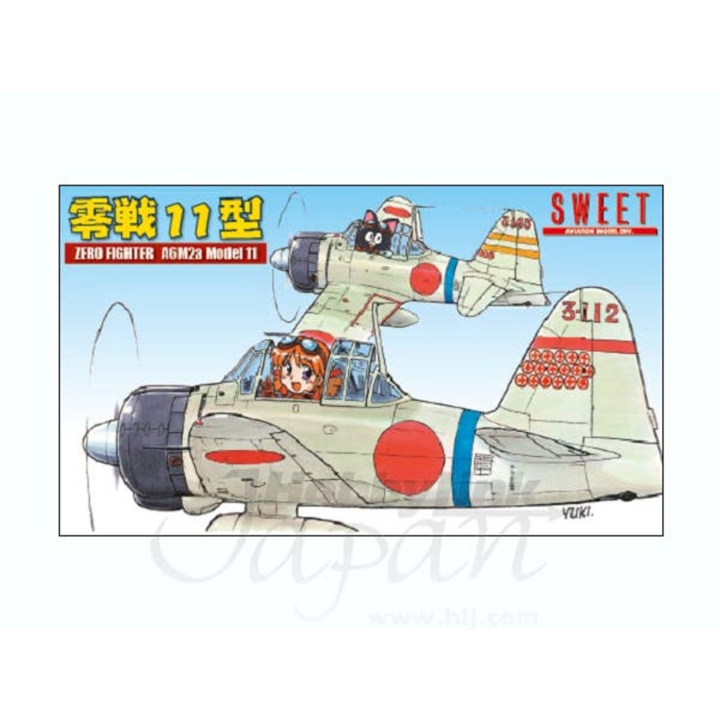 1/144 Zero Fighter A6M2a Model 11 (2pcs)