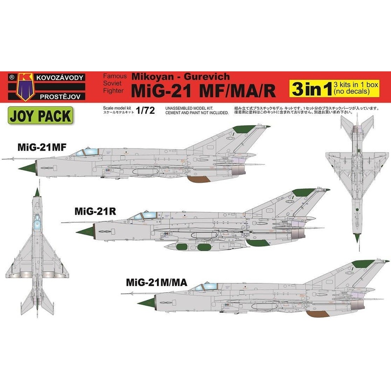 1/72 MiG-21MF/MA/R JOYPACK 3 in 1