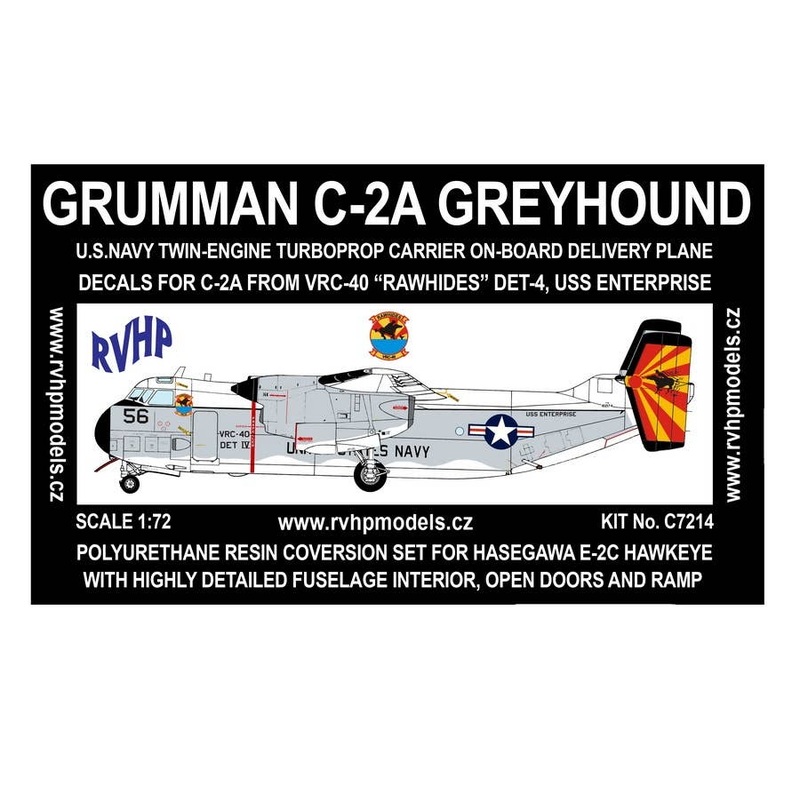 1/72 Grumman C-2A Greyhound (VRC-40 RAWHIDES DER-4) Resin Conversion Kit
