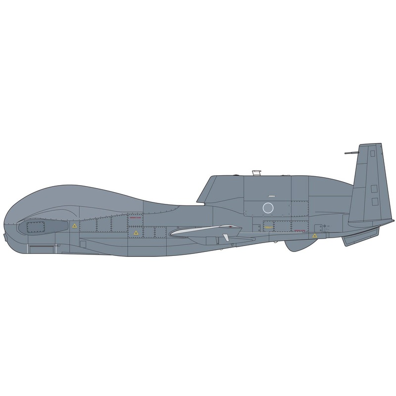 1/72 US Air Force Unmanned Reconnaissance Aircraft RQ-4B Global Hawk Air Self-Defense Force 2021 Special Edition w/ Decals