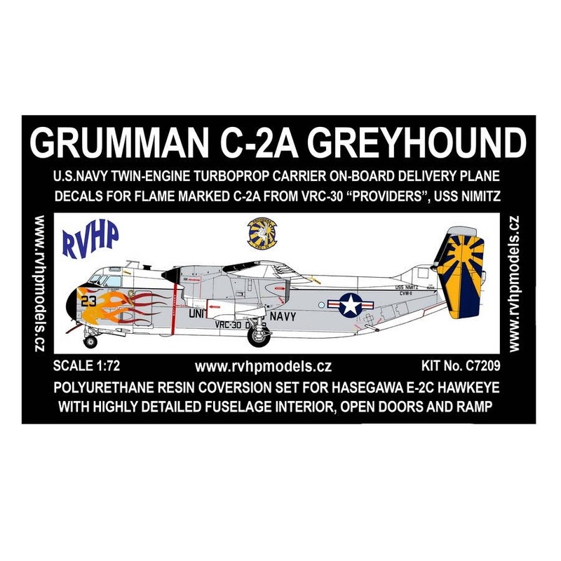 1/72 Grumman C-2A Greyhound (VRC-30 PROVIDERS) Resin Conversion Kit
