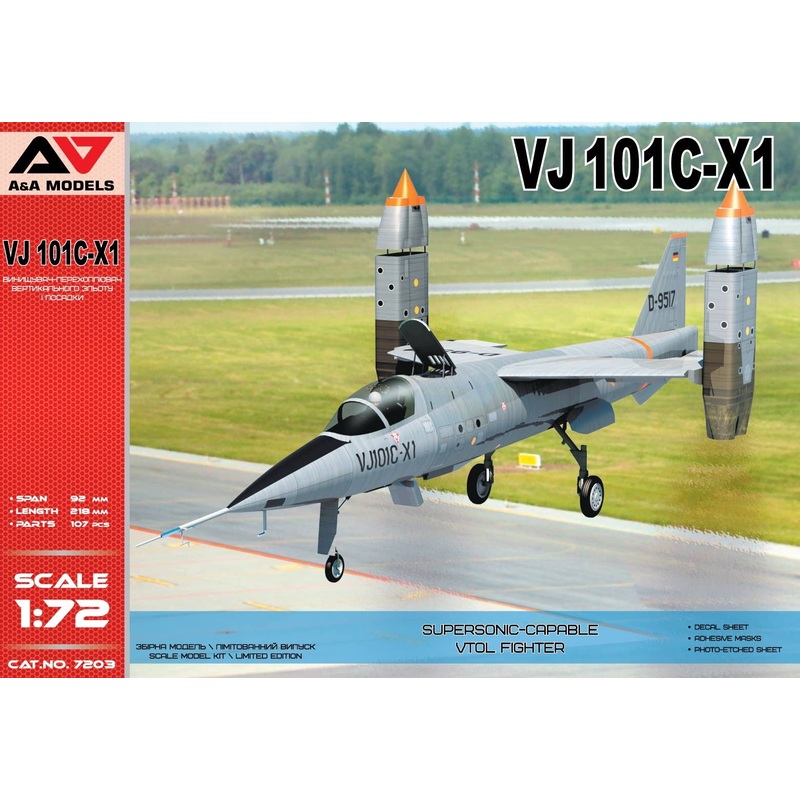 1/72 VJ 101C-X1 Supersonic-Capable VTOL Fighter