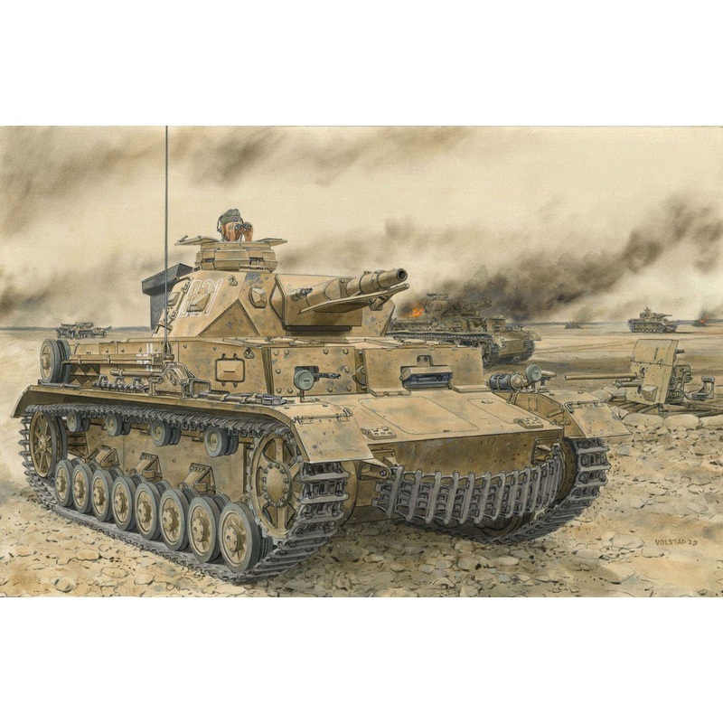 1/35 WWII German IV Tank E Type Magic Track/Aluminum Barrel/Metal Bullet/Conductor Towing Cable/4 Figures Included Luxury Edition