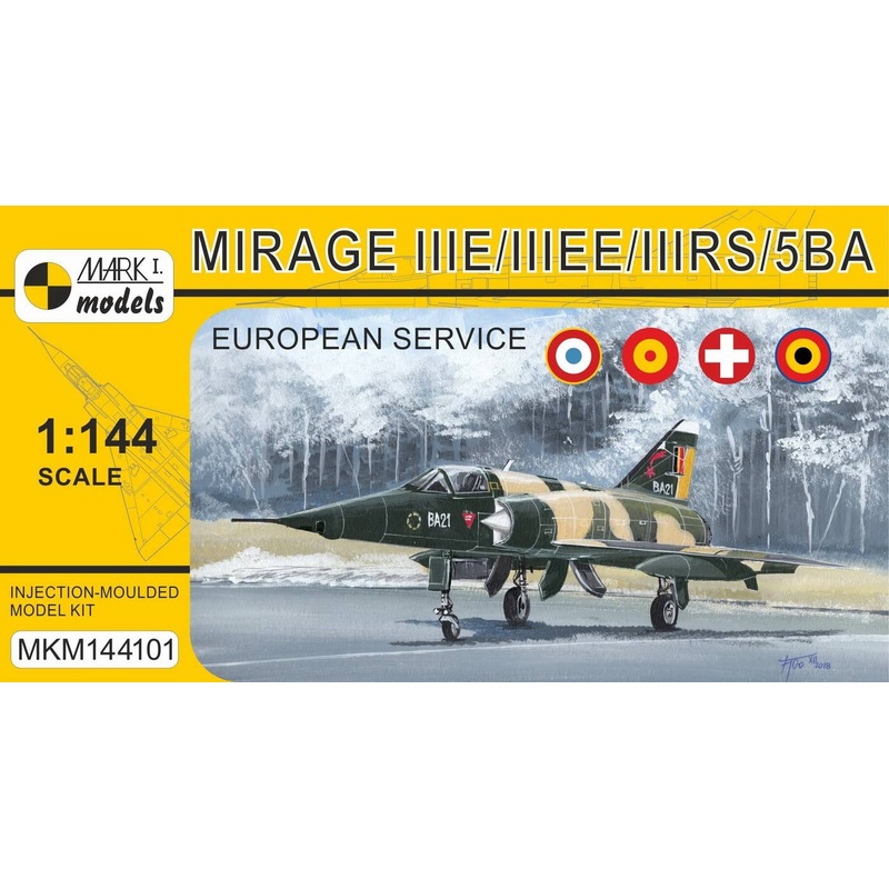 1/144 Mirage IIIE/EE/RS/5BA In European Service (French, Spanish, Swiss & Belgian AF)