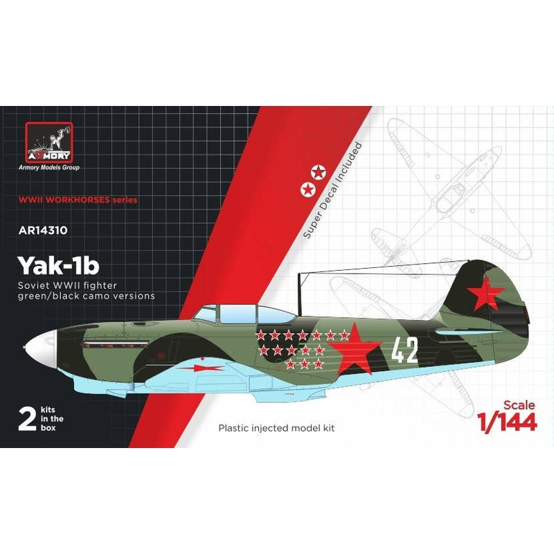 1/144 Yakovlev Yak-1b Early (Green-Black Camo), Soviet WWII Fighter (2)