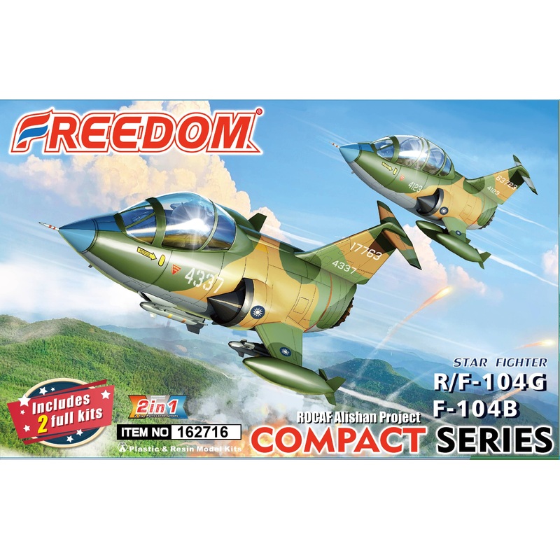 Compact Series:R/F-104G & T/F-104B ROCAF Alishan Project Includes 2 Kits