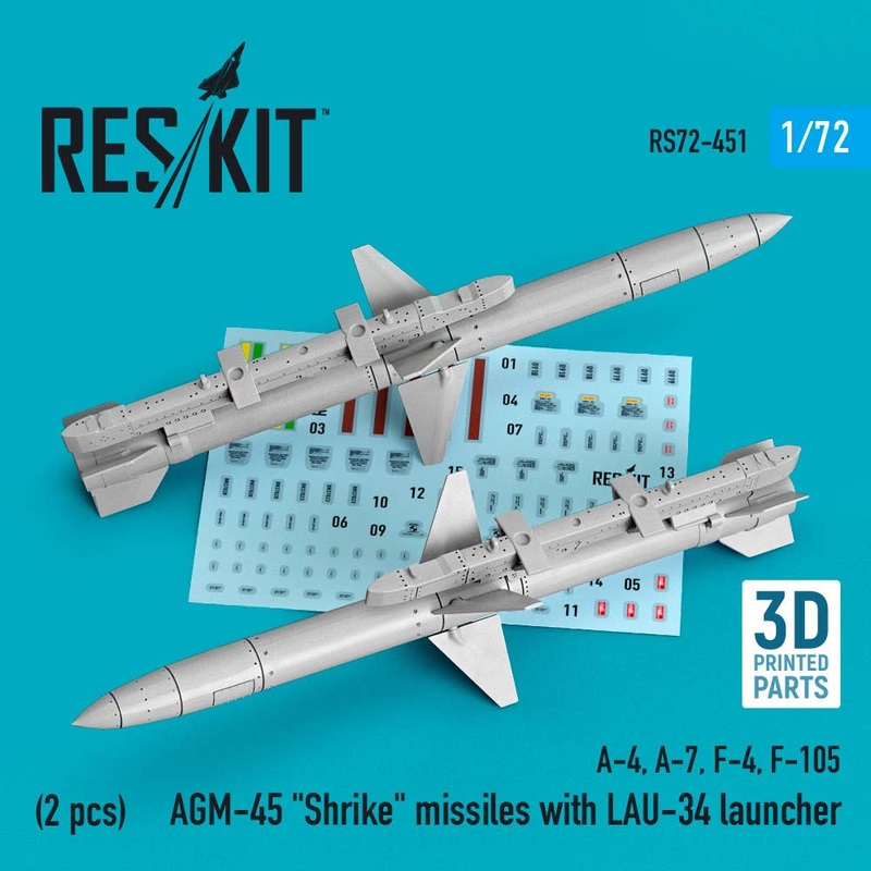 1/72 AGM-45 Shrike missiles with LAU-34 launcher (2 pcs)
