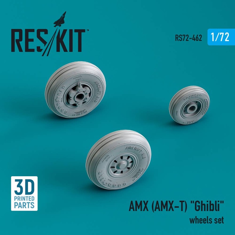 1/72 AMX (AMX-T) Ghibli wheels set (3D Printed)