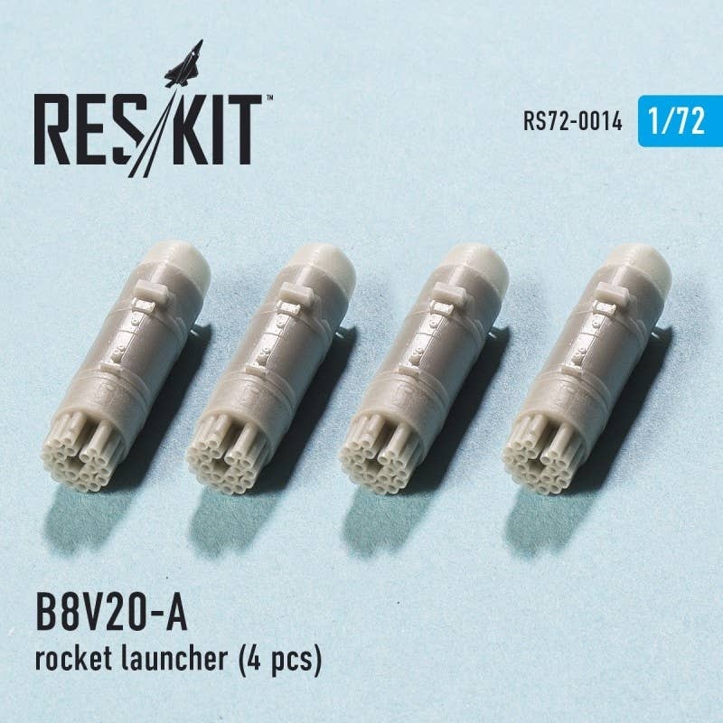 1/72 B8V20-A Rocket Launcher (4pcs) (Mi-8/17/24/28 Ka-29/32/50/52)