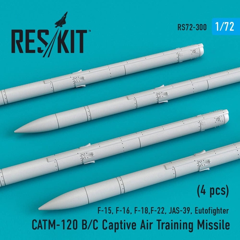 1/72 CATM-120 B/C Captive Air Training Missile (4 pcs) (F-15, F-16, F-18,F-22, JAS-39, Eutofighter)