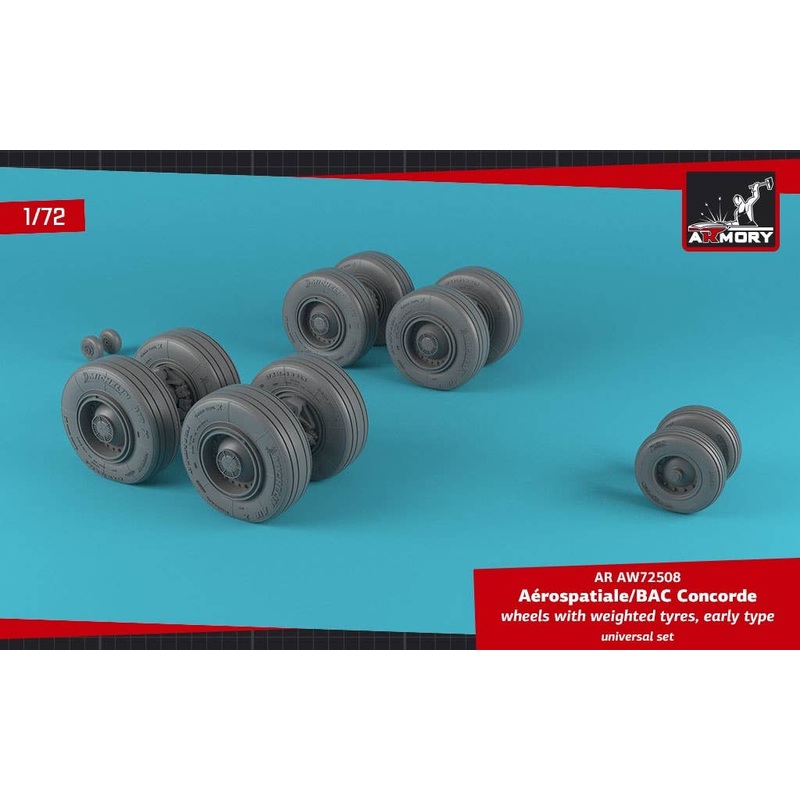 1/72 Concorde Wheels w/Weighted Tires, Early