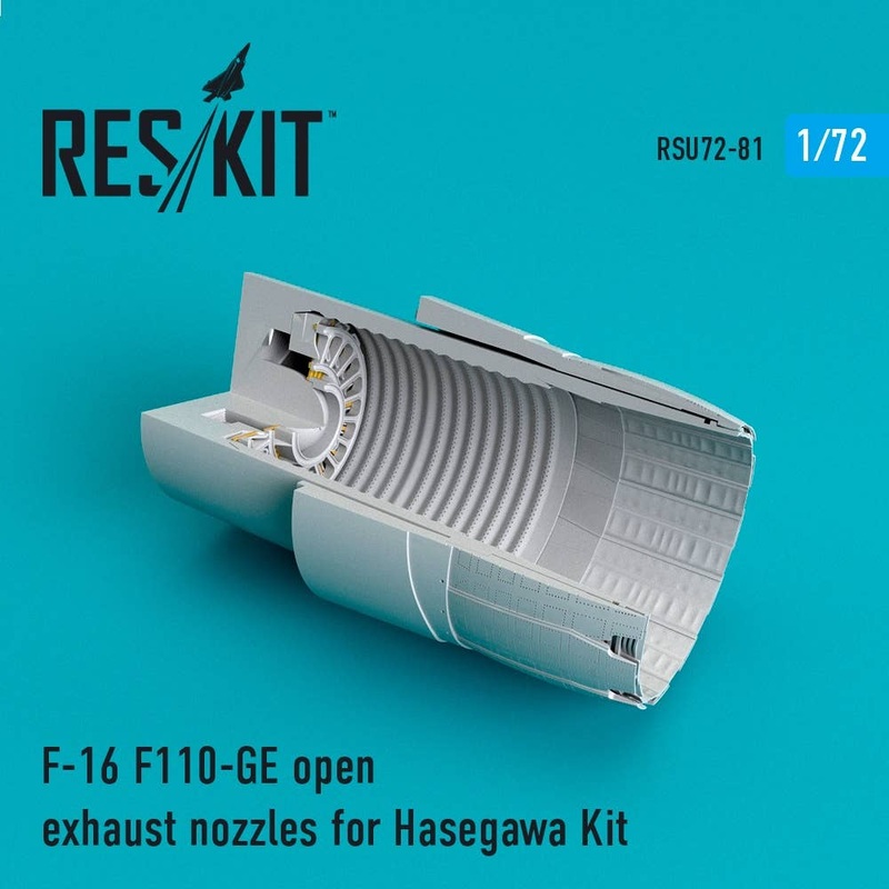 1/72 F-16 F110-Ge Open Exhaust Nozzles for Hasegawa Kit