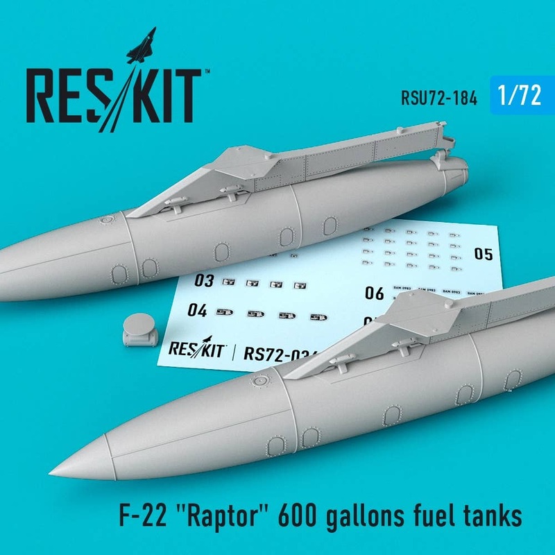 1/72 F-22 600 gallons fuel tanks